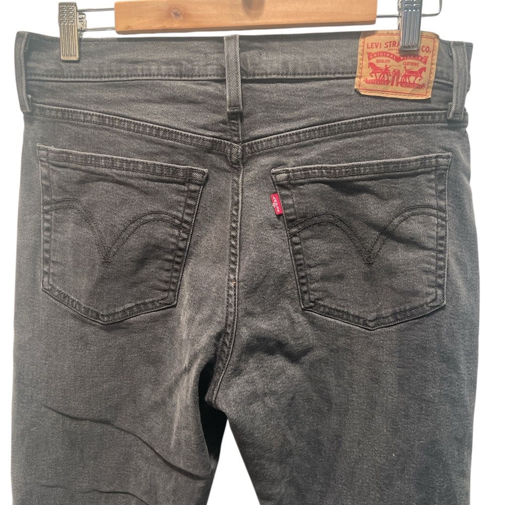 Levi’s Wedgie Straight Jeans Gray High Rise Button Fly 31 - Picture 7 of 8